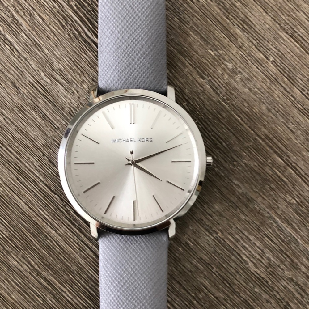 Michael Kors Stainless Steel Leather Watch